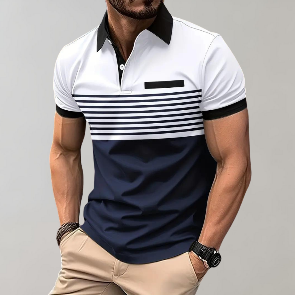 Poloshirt für Herren - Lässiges Gestreiftes Polo für Sommer