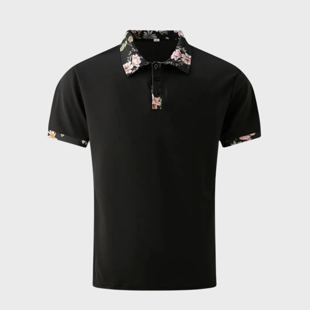 Poloshirt für Herren - Polo mit tropischem Print für Sommer
