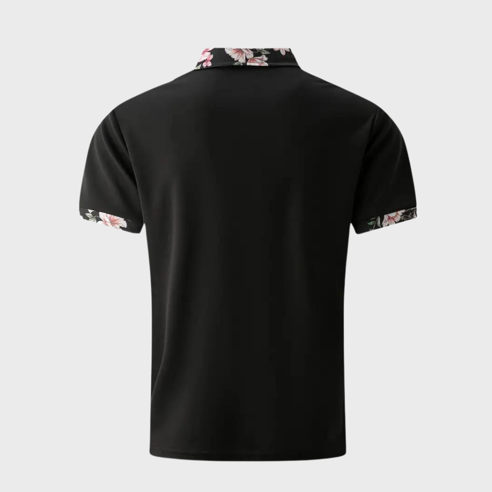 Poloshirt für Herren - Polo mit tropischem Print für Sommer