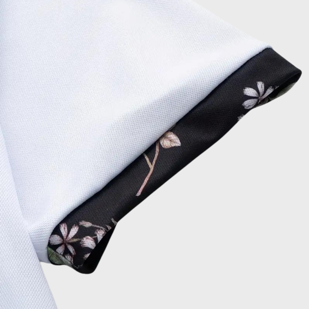 Poloshirt für Herren - Polo mit tropischem Print für Sommer