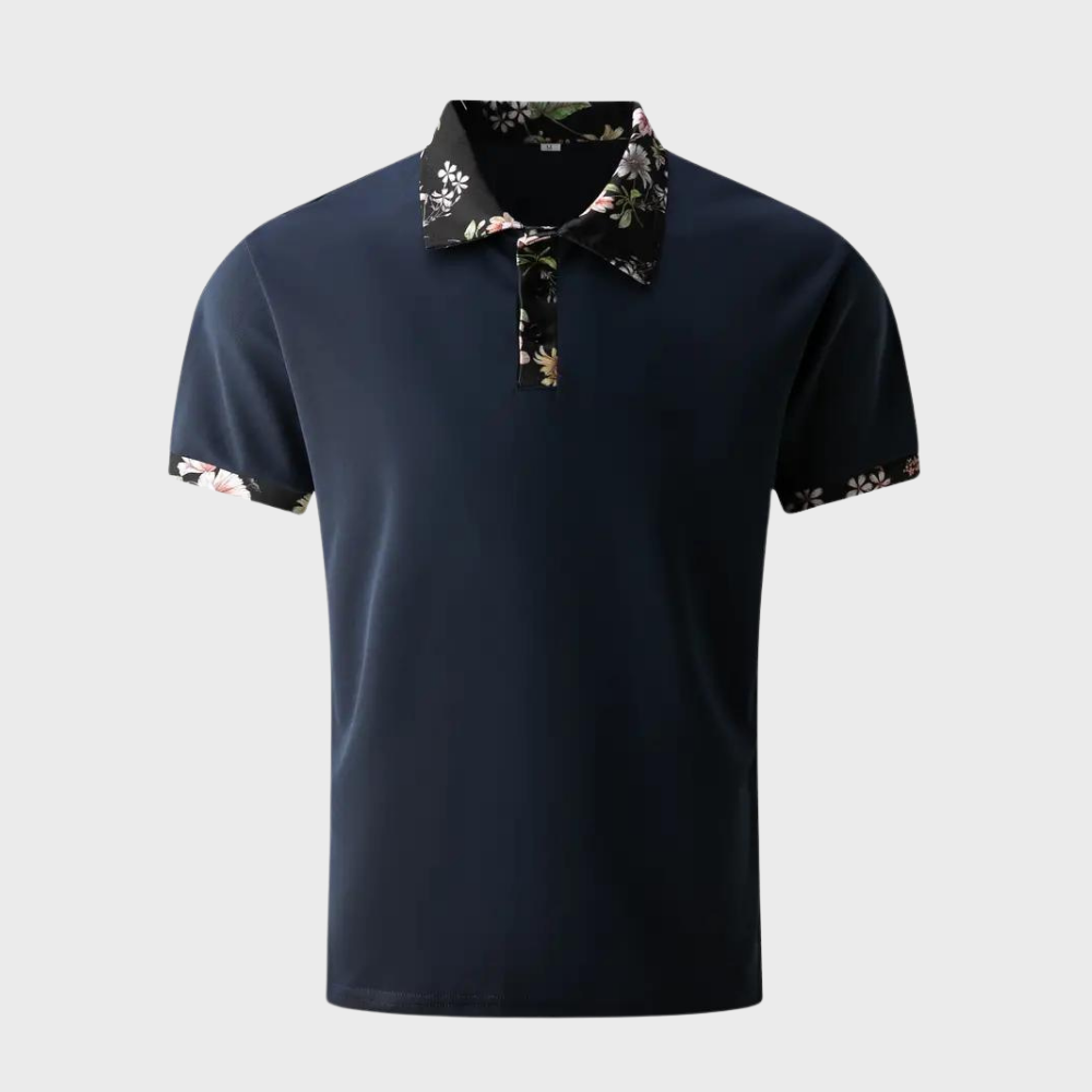 Poloshirt für Herren - Polo mit tropischem Print für Sommer