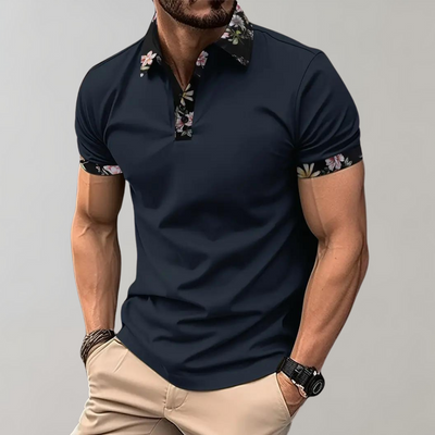 Poloshirt für Herren - Polo mit tropischem Print für Sommer