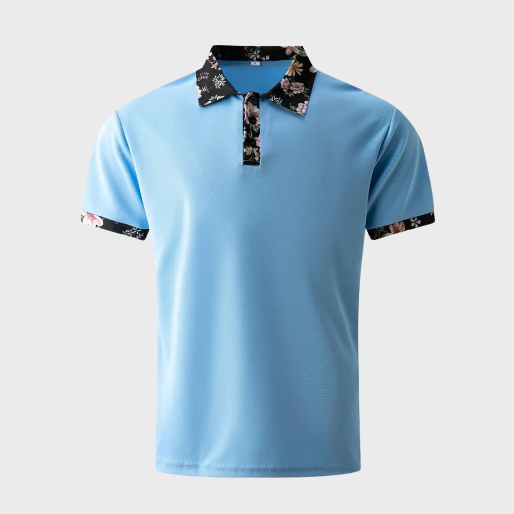 Poloshirt für Herren - Polo mit tropischem Print für Sommer
