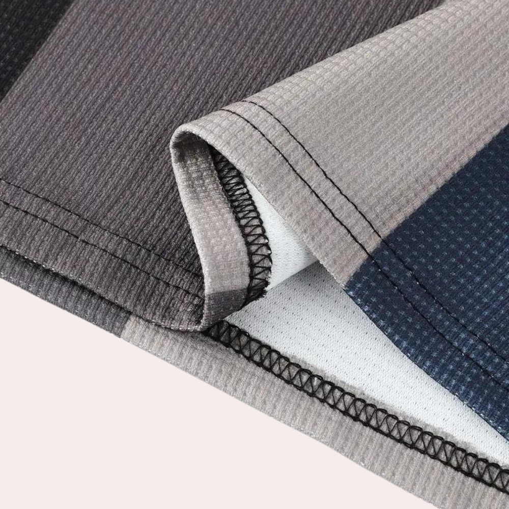 Poloshirt für Herren - Stilvolles Zigzag Polo mit Reißverschluss für Sommer