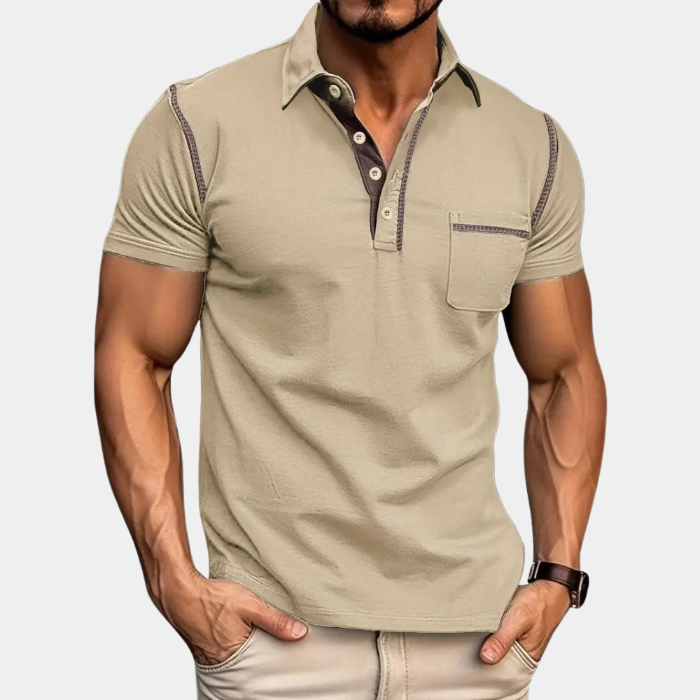 Poloshirt für Herren - Stilvolles Poloshirt mit kurzen Ärmeln für Sommer