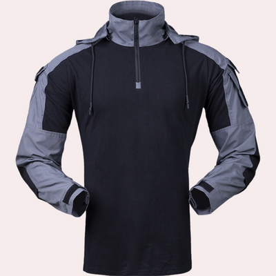 Übergangsjacke für Herren - Wasserdichte Camo Outdoorjacke mit Kapuze