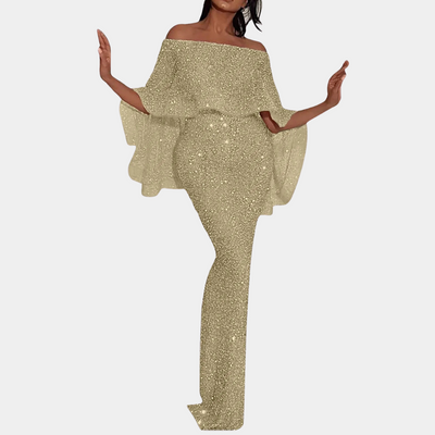 Heidi-Mode | Elegantes Off-Shoulder Pailletten Kleid