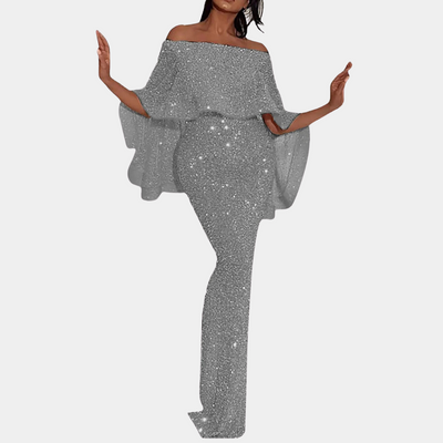 Heidi-Mode | Elegantes Off-Shoulder Pailletten Kleid