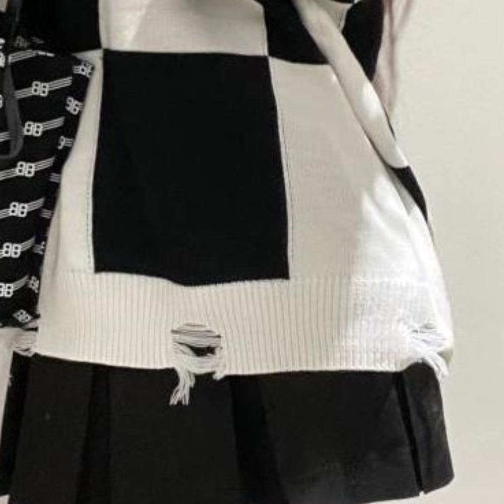 Heidi-Mode | Lässiger Gestrickter Karopullover