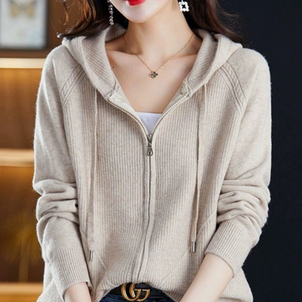 Heidi-Mode | Weich Gestrickte Jacke Mit Reißverschluss