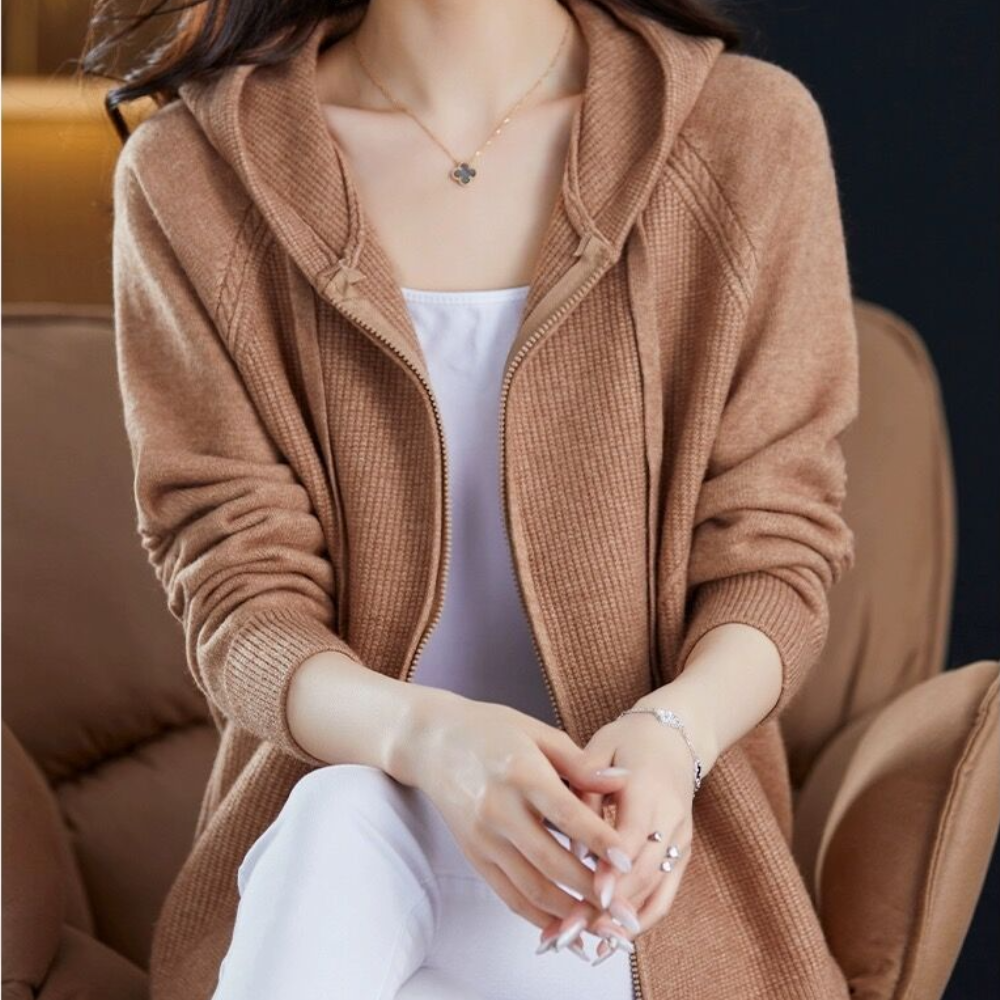 Heidi-Mode | Weich Gestrickte Jacke Mit Reißverschluss