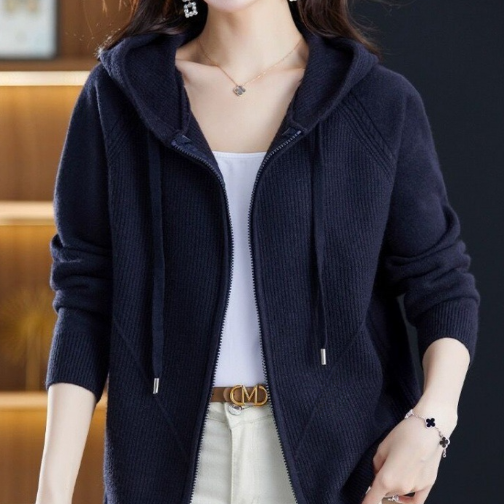 Heidi-Mode | Weich Gestrickte Jacke Mit Reißverschluss