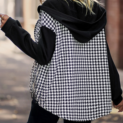 Heidi-Mode | Trendy Karierte Jacke Mit Knöpfen