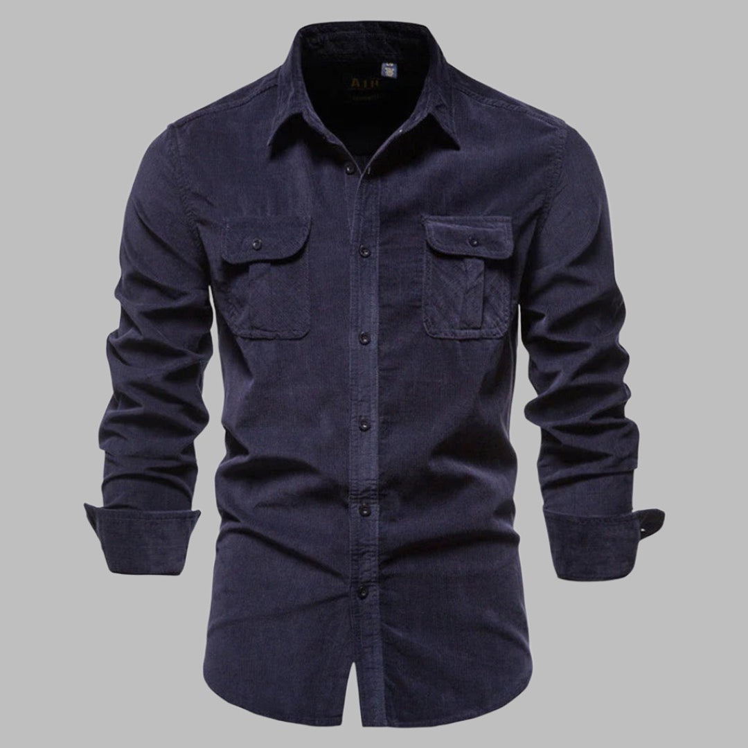 Overshirt für Herren - Outdoor Cordhemd mit langen Ärmeln