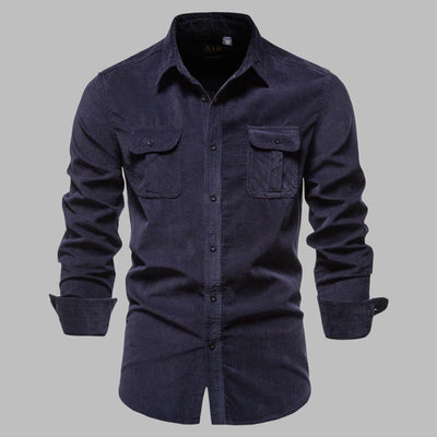 Overshirt für Herren - Outdoor Cordhemd mit langen Ärmeln