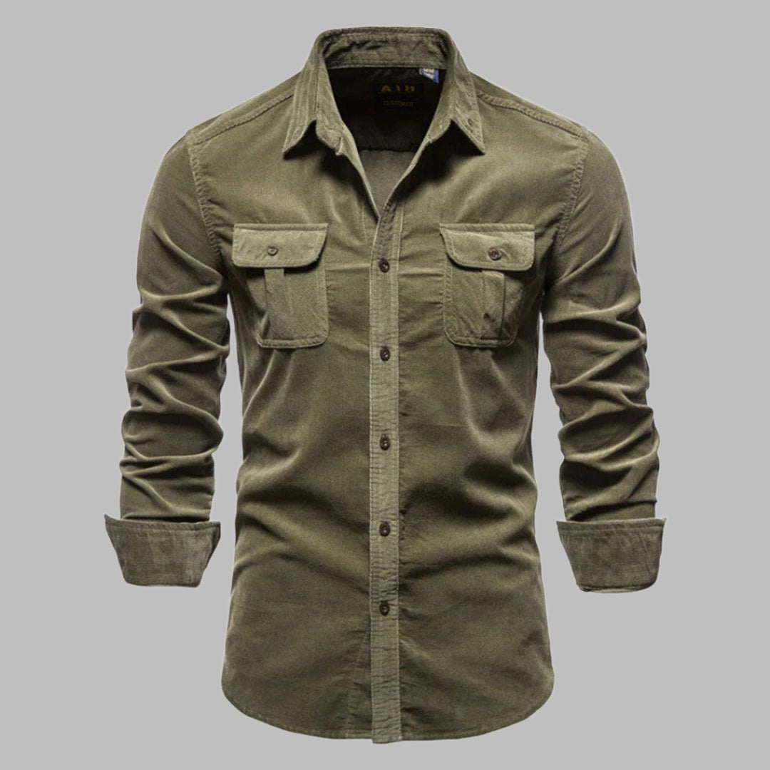 Overshirt für Herren - Outdoor Cordhemd mit langen Ärmeln