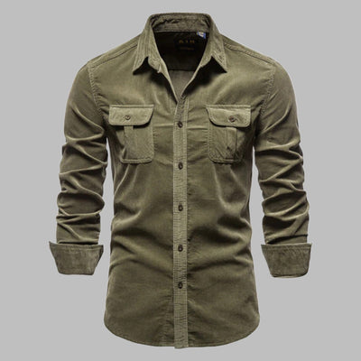 Overshirt für Herren - Outdoor Cordhemd mit langen Ärmeln