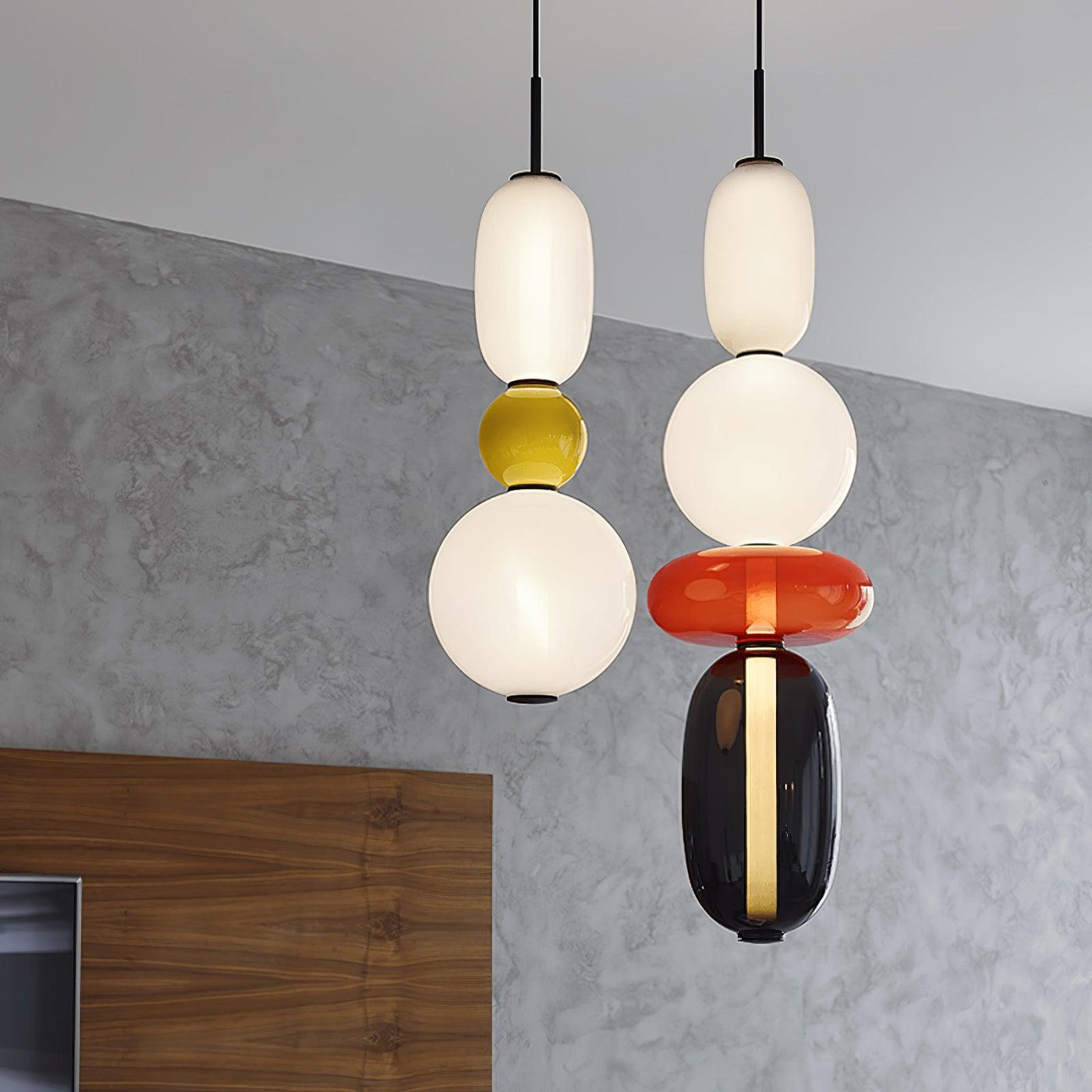 LumiSphere Light - Modern Colored Glass LED Pendant Light