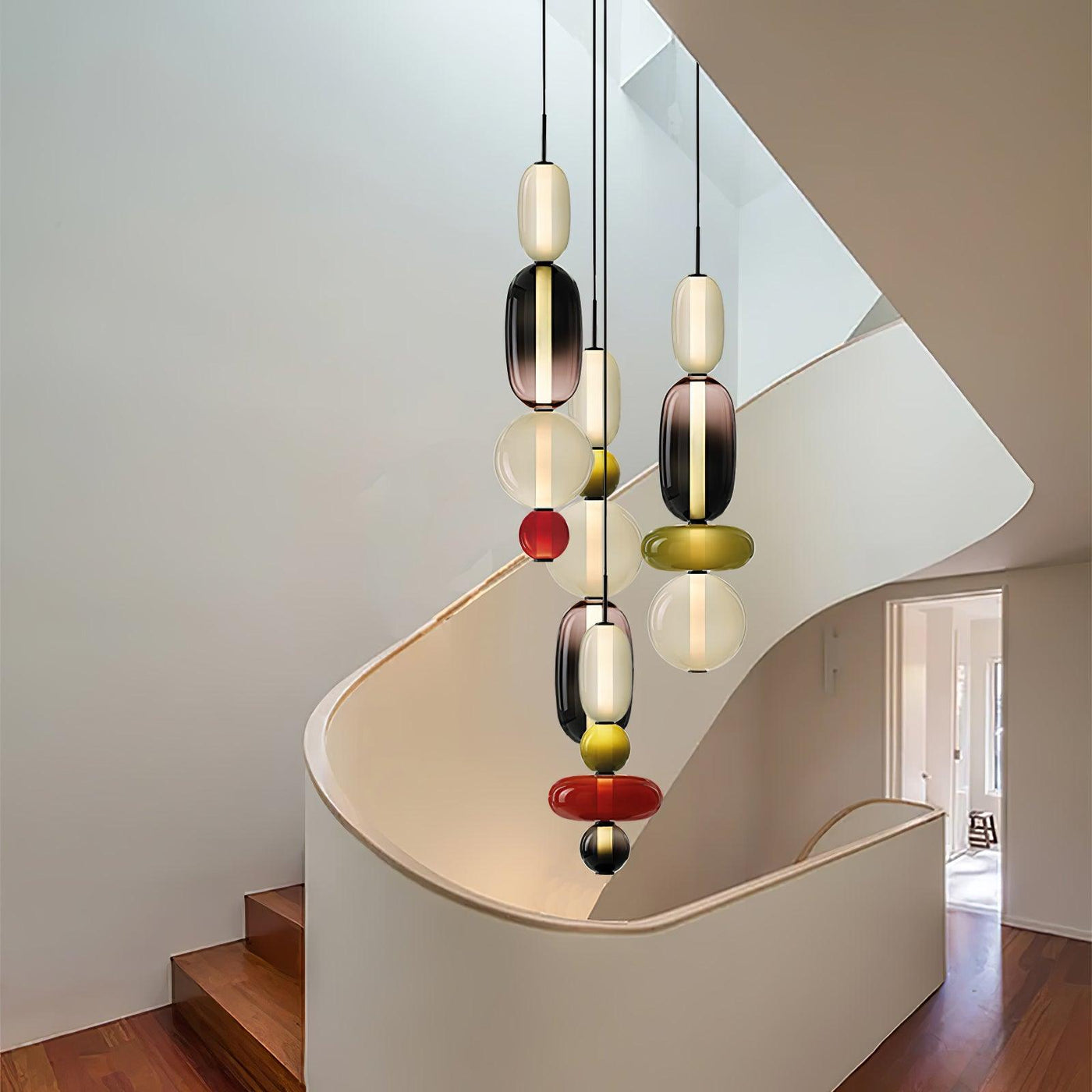 LumiSphere Light - Modern Colored Glass LED Pendant Light