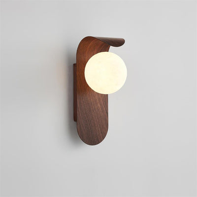 AuraWood Light – Retro Holz-Acrylglas LED Wandleuchte