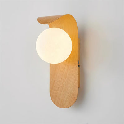 AuraWood Light – Retro Holz-Acrylglas LED Wandleuchte