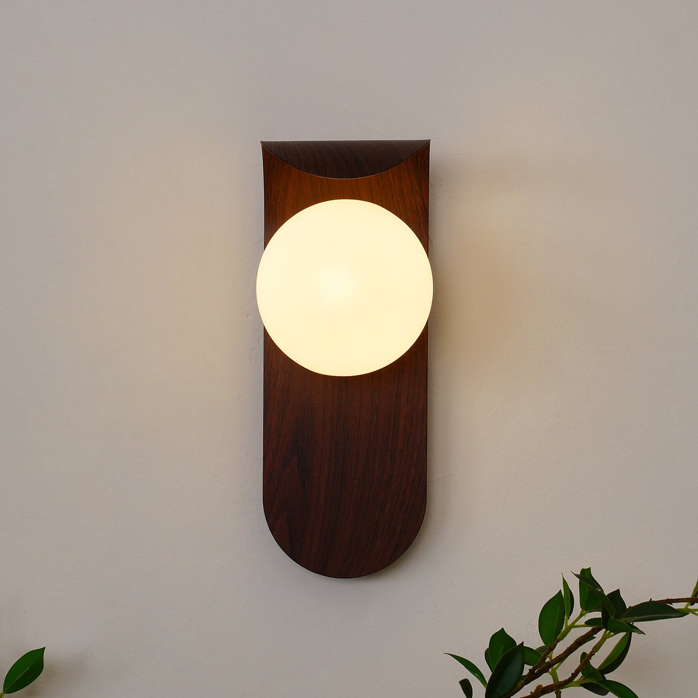 AuraWood Light – Retro Holz-Acrylglas LED Wandleuchte
