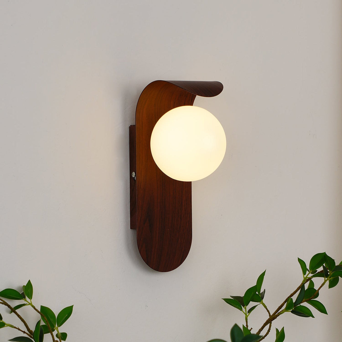 AuraWood Light – Retro Holz-Acrylglas LED Wandleuchte