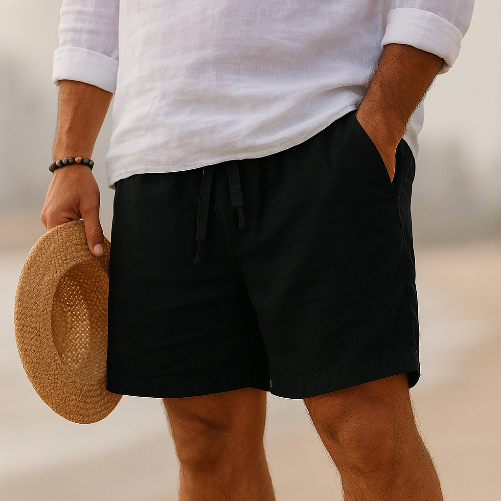 Kaleb – Elegante Leinen Shorts Mit Elastisch