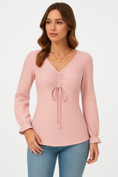 Blusenshirt für Damen - Elegantes Top mit Rüschenärmeln für den Sommer