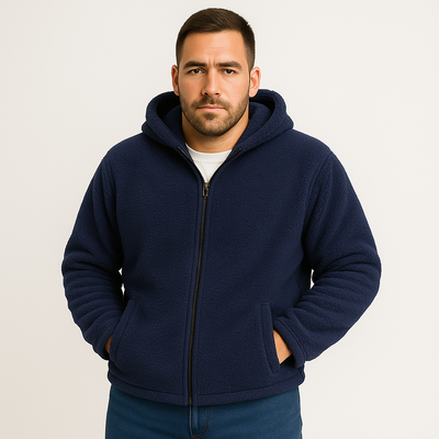 Falko | Fleecegefütterte Winterjacke mit Kapuze für Herren