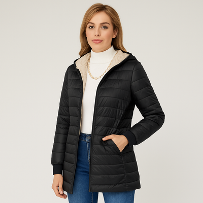 Norah Wintermantel mit Fleecefutter – Mit Kapuze und ultrabequem