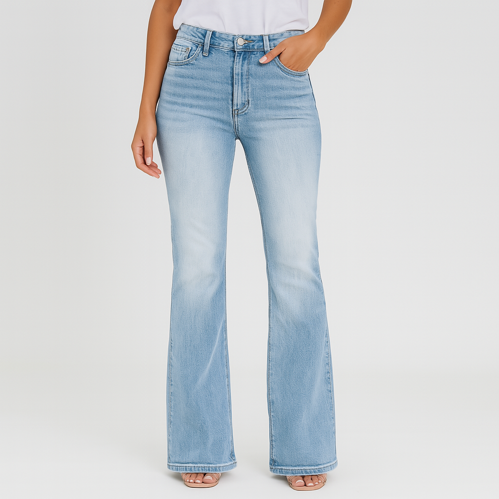 Jane – Damen Stretch-Jeans mit weitem Schlag – Bequeme Passform aus Denim