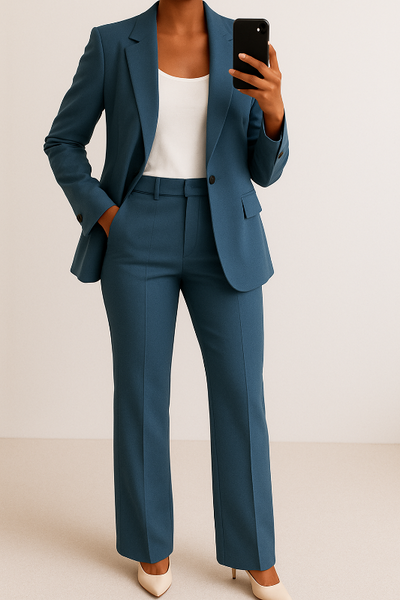 Damen Anzug - Elegantes Blazer und Hosen Set für Festliche Anlässe