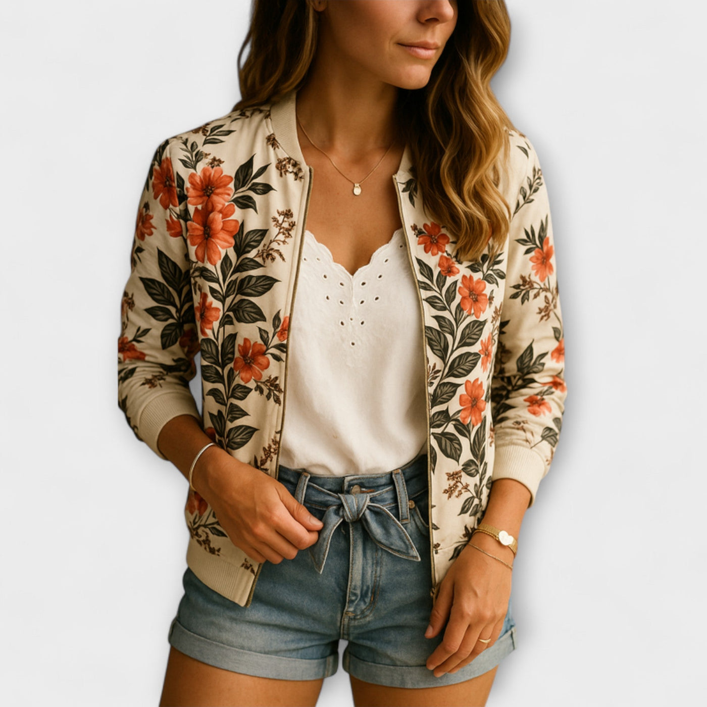 Kalira – Bomberjacke mit Blumenmuster