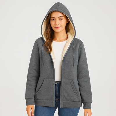 Sienna | Kuschelige Fleece-Kapuzenjacke