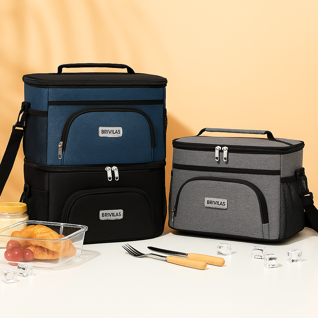 Isolierte Picknick-Kühltasche – Thermotasche für Outdoor, Strand & Camping