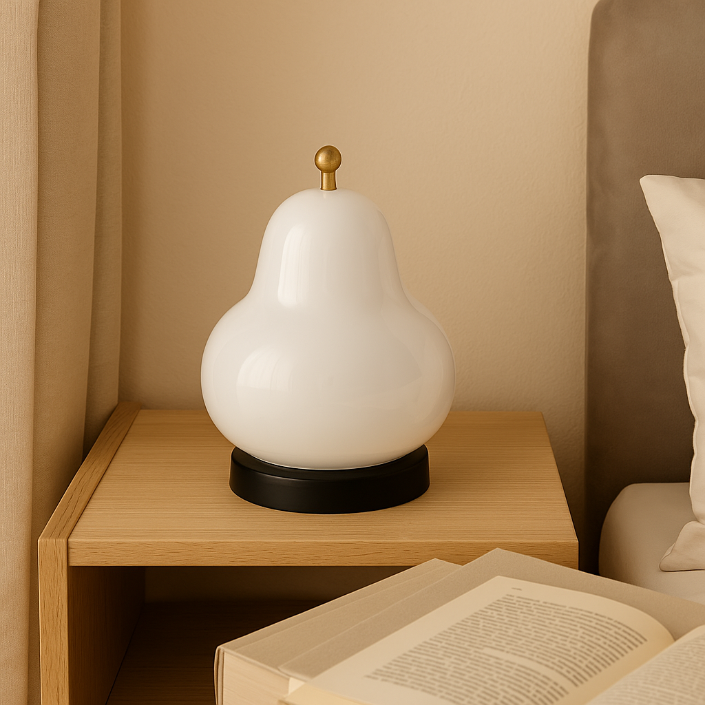 GlowPear – Pæreförmige Touch-Dimmerlampe mit warmem Licht