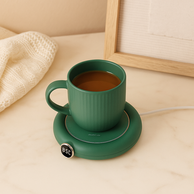 HeatWave – USB-Heißgetränkehalter mit LED-Display für perfekt temperierte Getränke