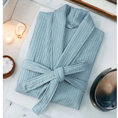 Classic Turkish Cotton Waffle Bathrobe