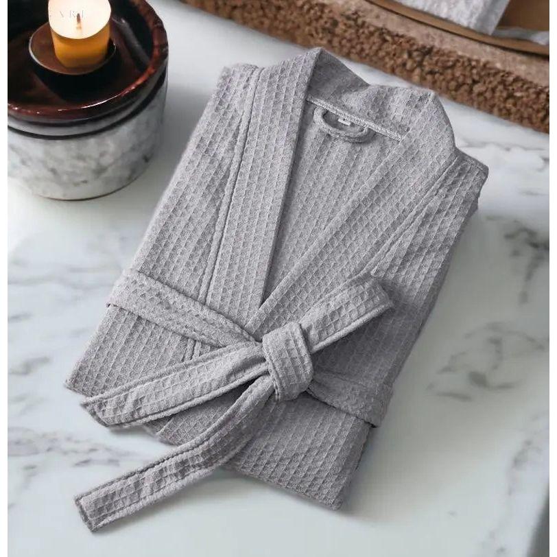 Classic Turkish Cotton Waffle Bathrobe