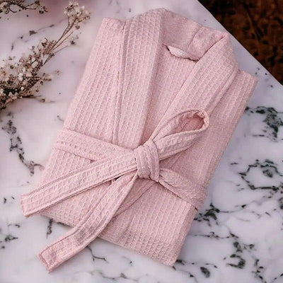 Classic Turkish Cotton Waffle Bathrobe
