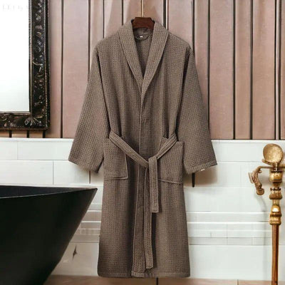 Classic Turkish Cotton Waffle Bathrobe