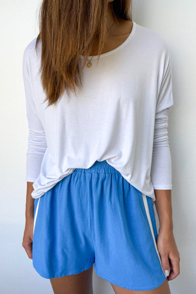 Courtney Lockere Leinen Shorts für Damen