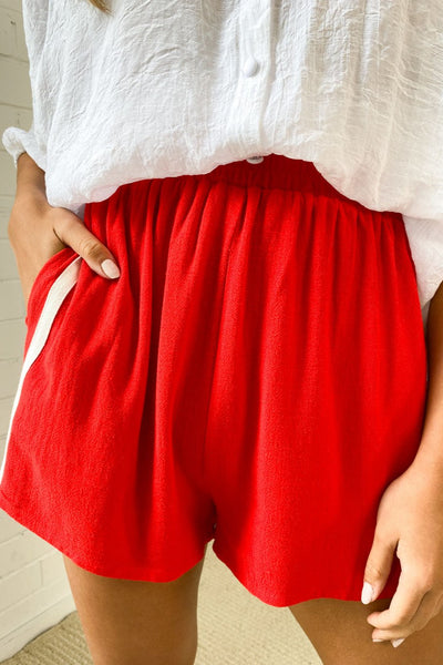 Courtney Lockere Leinen Shorts für Damen