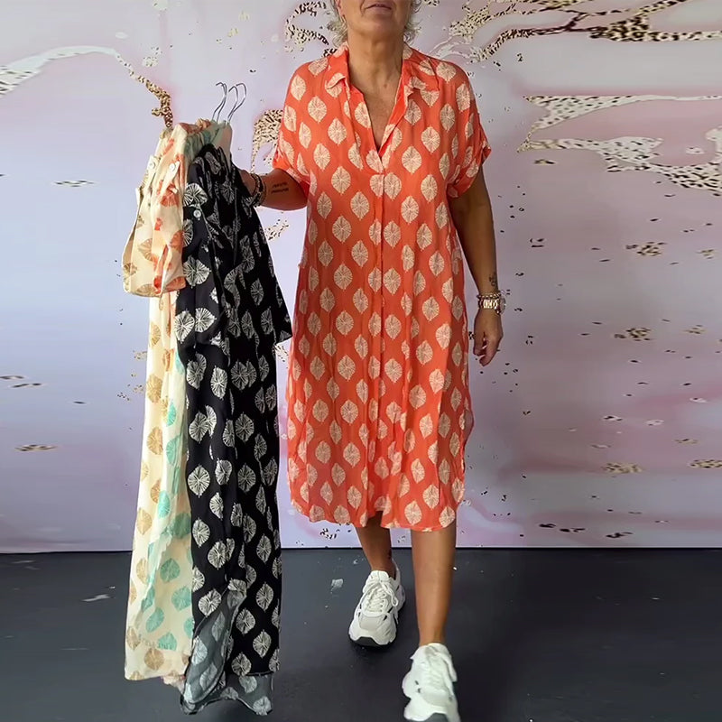 DINI ELEGANTES KLEID MIT V-AUSSCHNITT