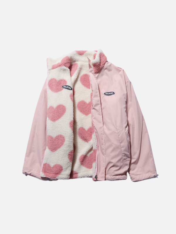 Damenjacke mit Herzprint – Vielseitige Jacke für den Alltag und besondere Anlässe