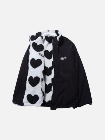 Damenjacke mit Herzprint – Vielseitige Jacke für den Alltag und besondere Anlässe