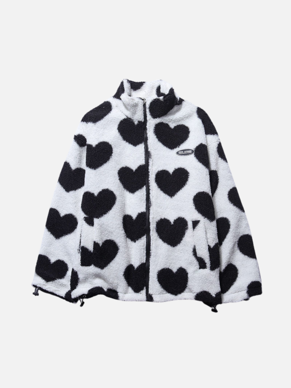 Damenjacke mit Herzprint – Vielseitige Jacke für den Alltag und besondere Anlässe