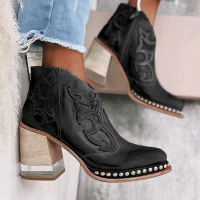 Antonetta | Elegante Bestickte Lederstiefel für Selbstbewusste Schritte