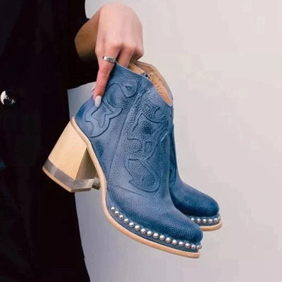 Antonetta | Elegante Bestickte Lederstiefel für Selbstbewusste Schritte
